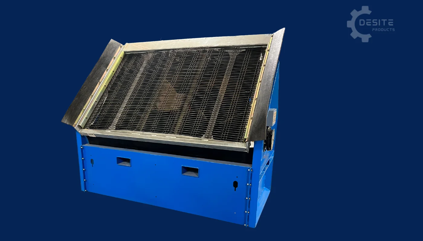 Rubber screen deck skirts front view